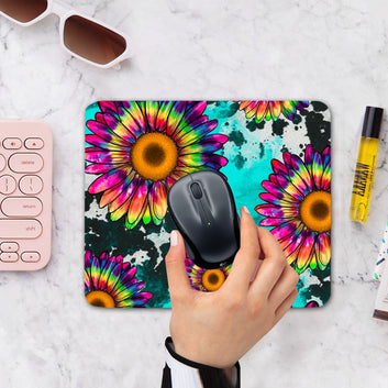 Chillaao Tie Dye Sunflower Mouse Pad
