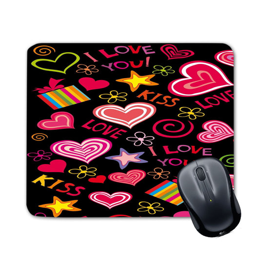 Chillaao Love Pattern Mouse Pad