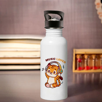 Chillaao music lover cute tiger sipper bottle