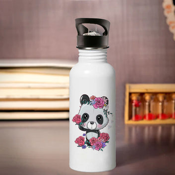 Chillaao floral panda sipper bottle
