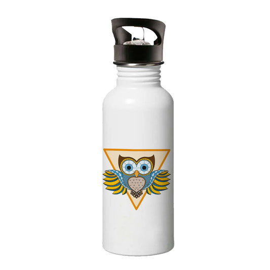 Chillaao triangle owl sipper bottle