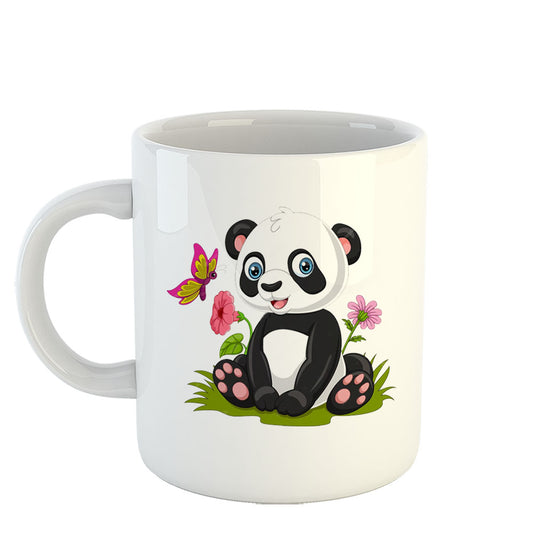 Chillaao Little Panda Sitting White Mug