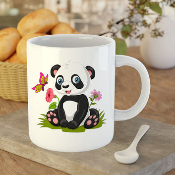 Chillaao Little Panda Sitting White Mug