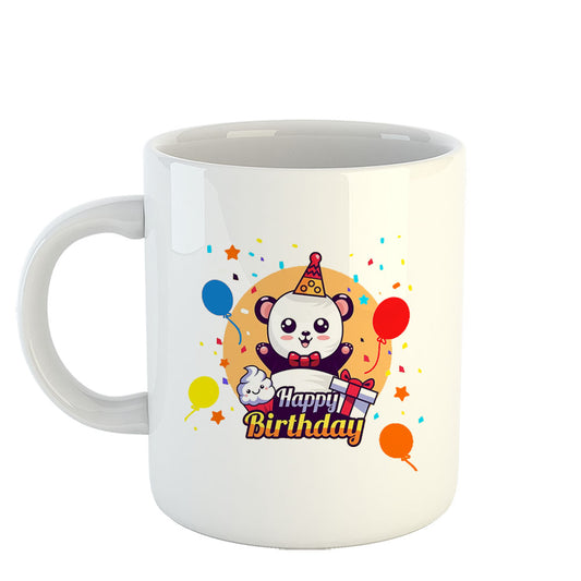 Chillaao Happy Birthday Panda White Mug