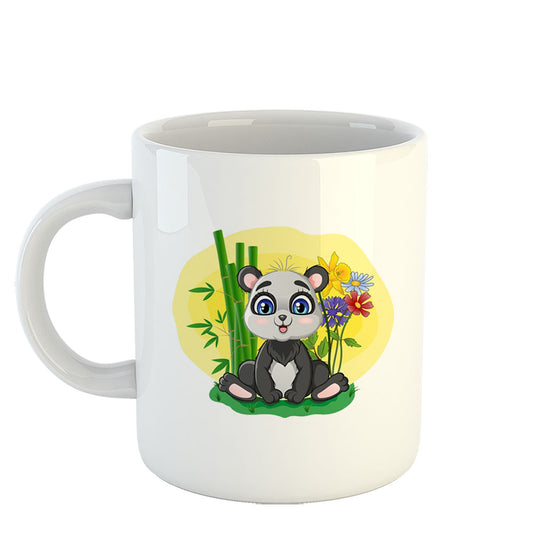 Chillaao Cute Little Panda Sitting White Mug