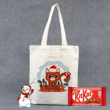 Chillaao Christmas Season Celebration Cat Tote Bag