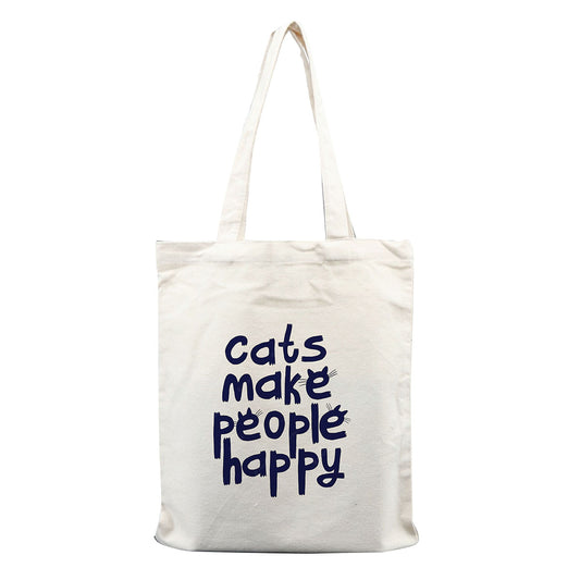 Chillaao-Cat Makes People Happy Tote Bag