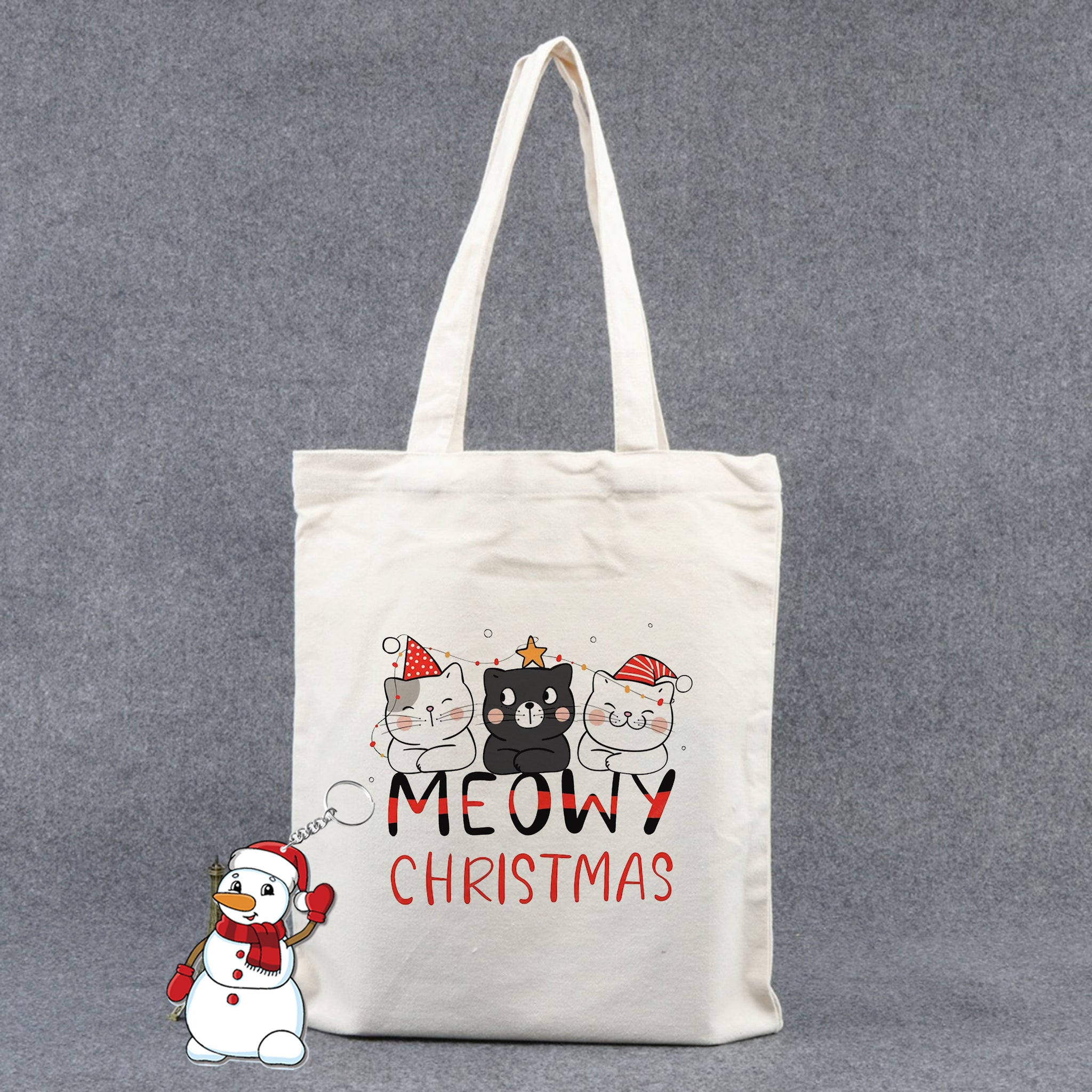 Chillaao Meow Christmas Cat Tote Bag