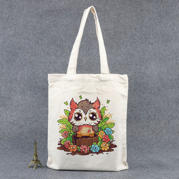 Chillaao- Owl in Garden Tote Bag
