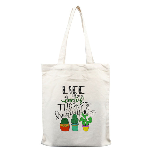 Chillaao-Life Is Like Cactus Tote Bag