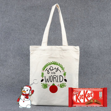 Chillaao Christmas Jolly To The World Tote Bag