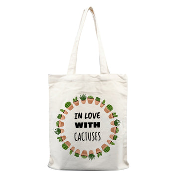 Chillaao in love with cactuses tote bag