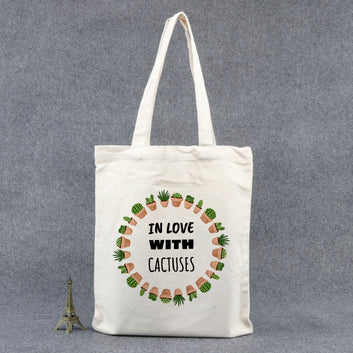 Chillaao in love with cactuses tote bag