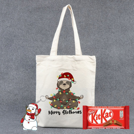 Chillaao Merry Sloth Mas Tote Bag