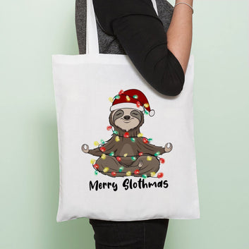 Chillaao Merry Sloth Mas Tote Bag