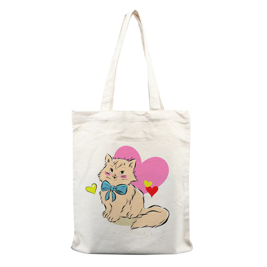 Chillaao lovely furry cat  tote bag