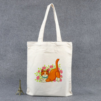 Chillaao playful cat tote bag