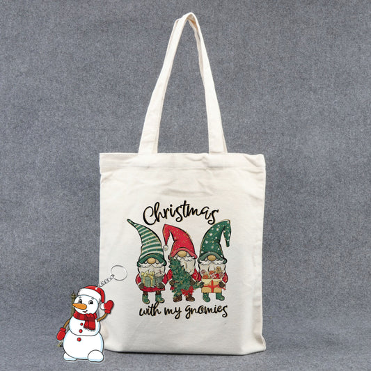 Chillaao Christmas With My Gnomes Tote Bag