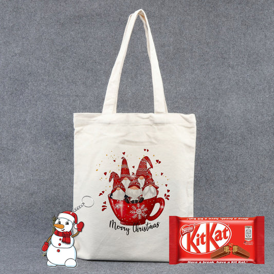 Chillaao Merry Christmas cup of Gnome Tote Bag