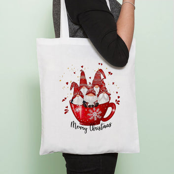 Chillaao Merry Christmas cup of Gnome Tote Bag