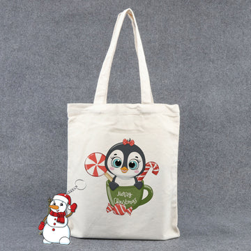 Chillaao Cute Christmas penguin Tote Bag