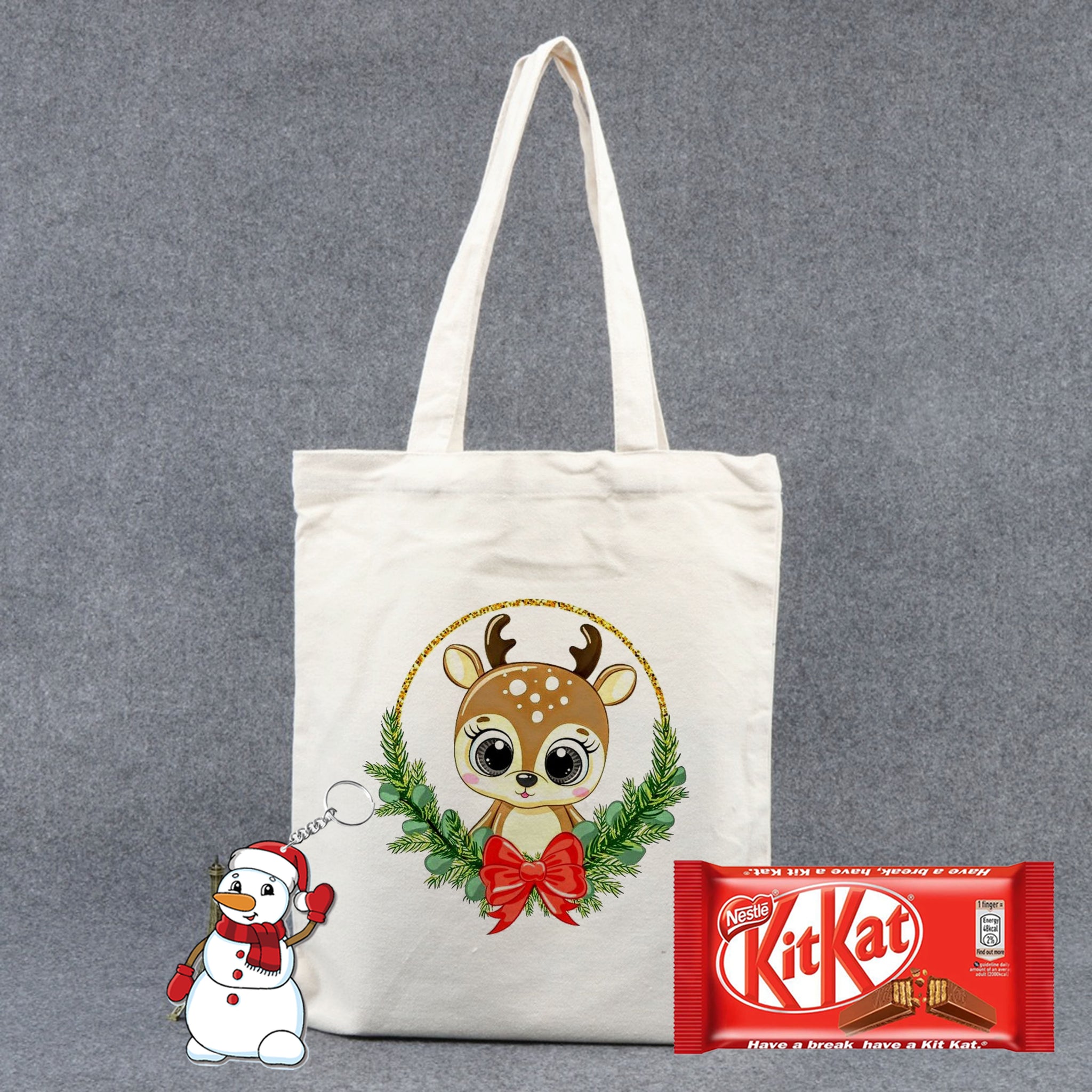 Chillaao Cute Reindeer Tote Bag