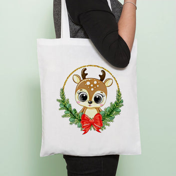 Chillaao Cute Reindeer Tote Bag