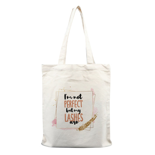 Chillaao I am not perfect  tote bag