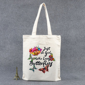 Chillaao Just a girl who loves butterflies tote bag