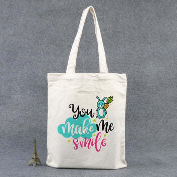 Chillaao You make me smile tote bag