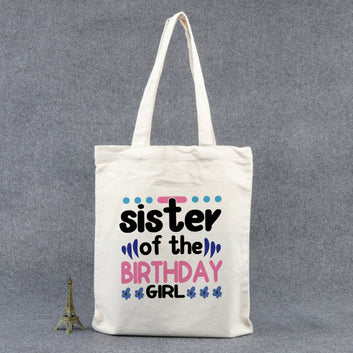 Chillaao Sister of the birthday girl tote bag