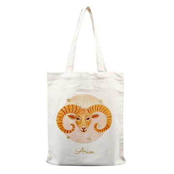 Chillaao Zodiac sign Aries  tote bag