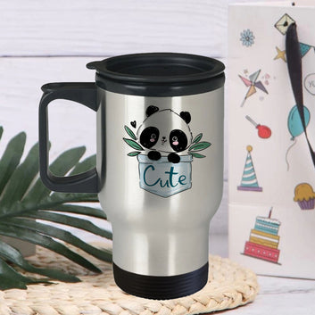 Chillaao Cute Panda Steel Travel Mug