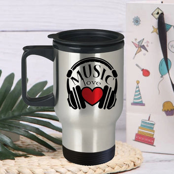 Chillaao Music Love Steel Travel Mug