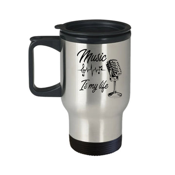 Chillaao Music is my life Steel Travel Mug