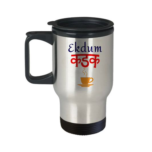 Chillaao Ekdum Kadak Steel Travel Mug