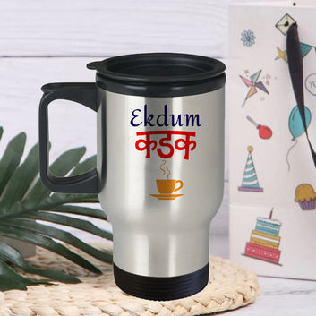 Chillaao Ekdum Kadak Steel Travel Mug