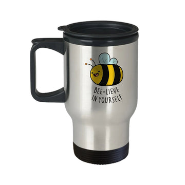 Chillaao bee lieve in yourself Travel Mug