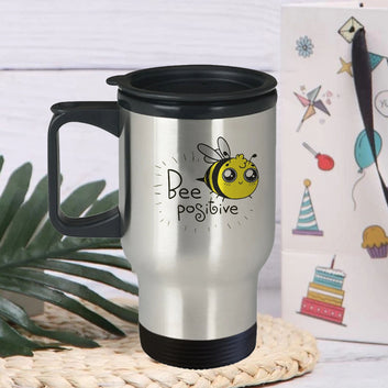 Chillaao bee positive Travel Mug