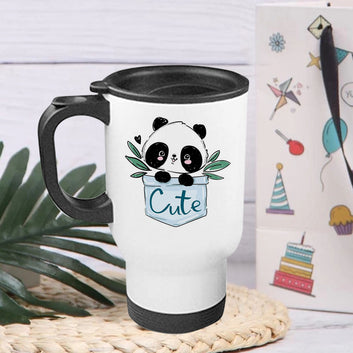 Chillaao Cute Panda Steel Travel Mug