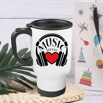 Chillaao Music Love Steel Travel Mug