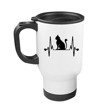 Chillaao Cat Heartbeat Travel Mug