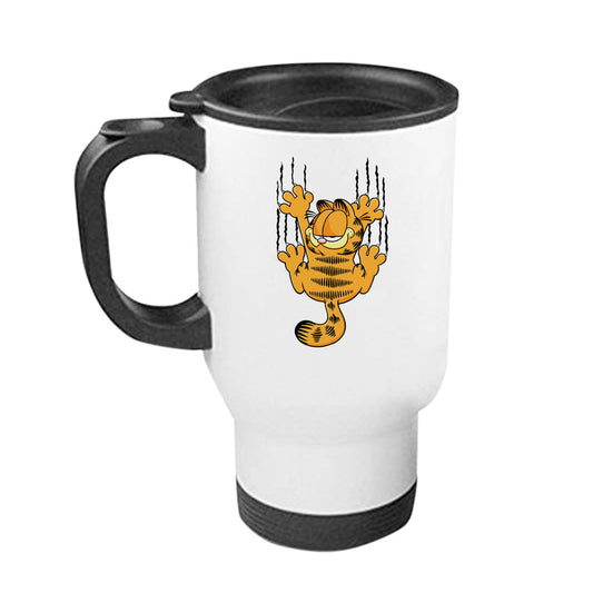 Chillaao Cat scratching Steel Travel Mug