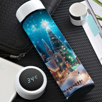 Chillaao Christmas Snow Outdoors royalty White Temperature Bottle