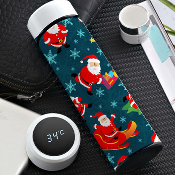 Chillaao Cartoon Santa White Temperature Bottle