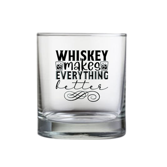 Whiskey Glasses with Design - Whiskey Makes Everything