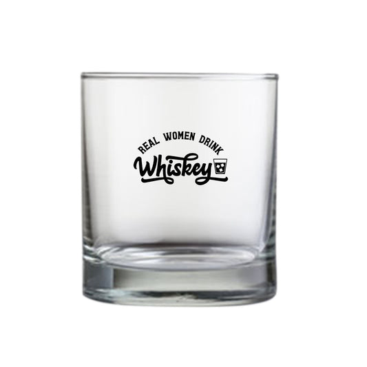 Whiskey Glasses with Design - Real Women Drink Whiskey