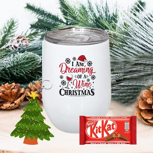 Chillaao I Am Dreaming Of a Wine Christmas Wine Mug