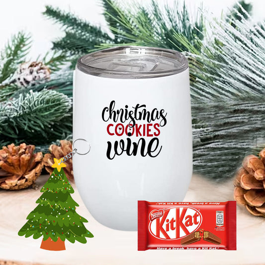 Chillaao Christmas cookies wine Wine Mug