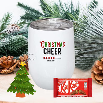 Chillaao Christmas cheer loading  Wine Mug